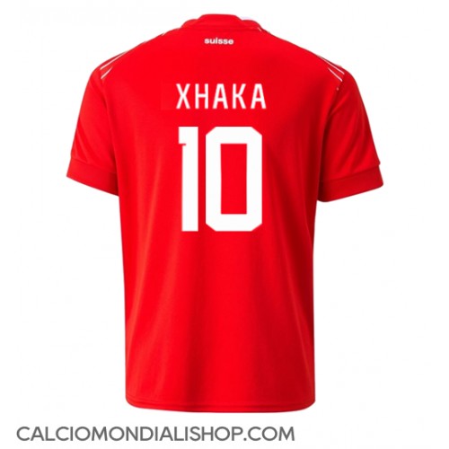 Maglie da calcio Svizzera Granit Xhaka #10 Prima Maglia Mondiali 2022 Manica Corta
